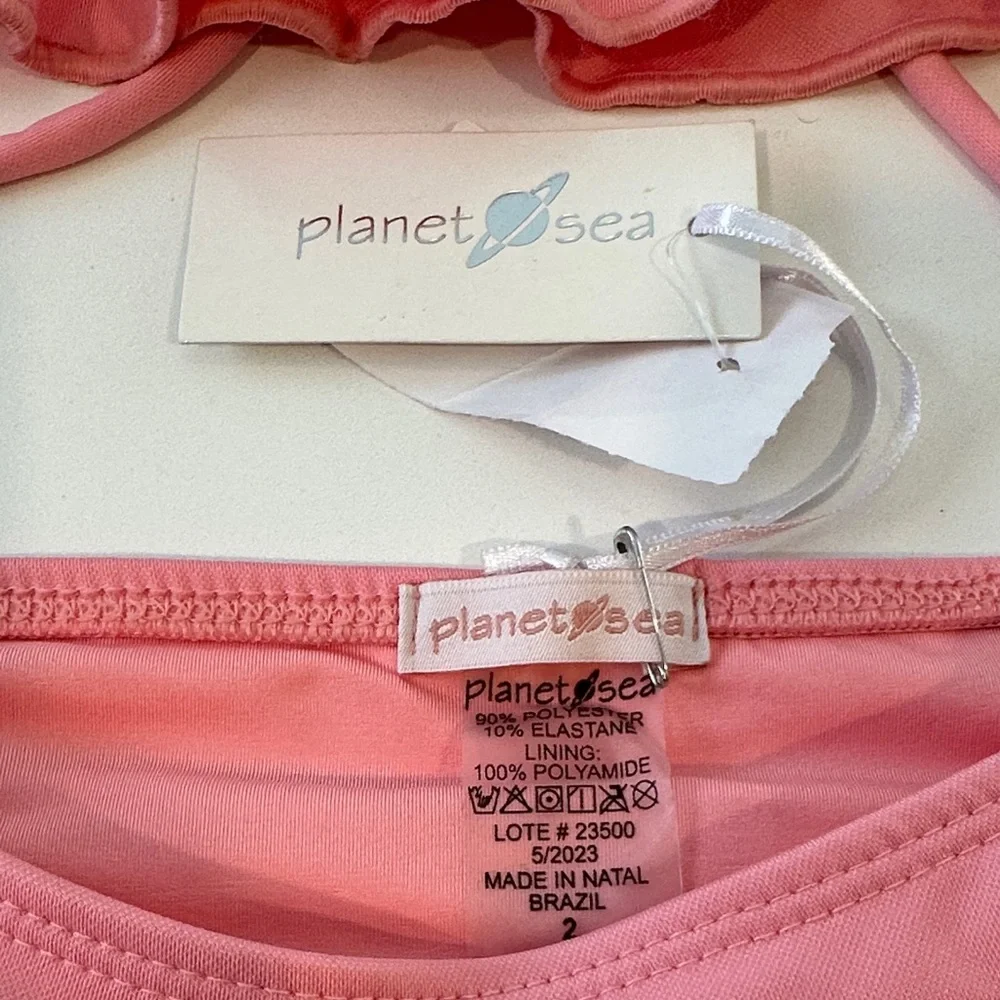 Planet Sea Ruffled‎ Pink Bikini